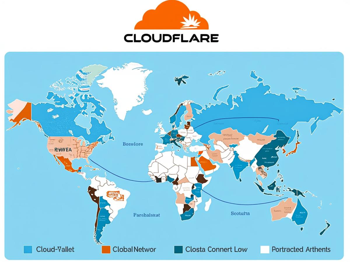 A visual representation of Cloudflare's global network would help readers understand its scale and performance.