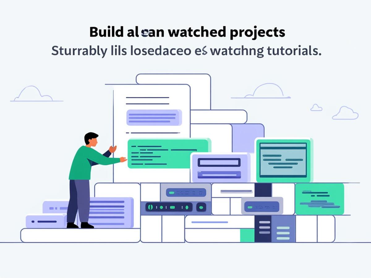 This image would visually represent the idea of building projects and the practical application of coding skills.