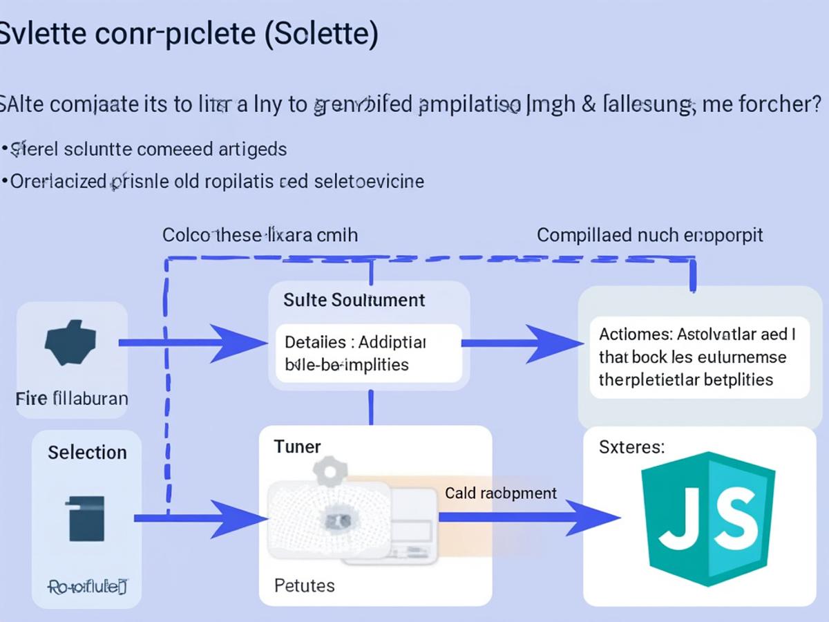 A diagram explaining Svelte's compilation process can help readers understand its performance advantages.