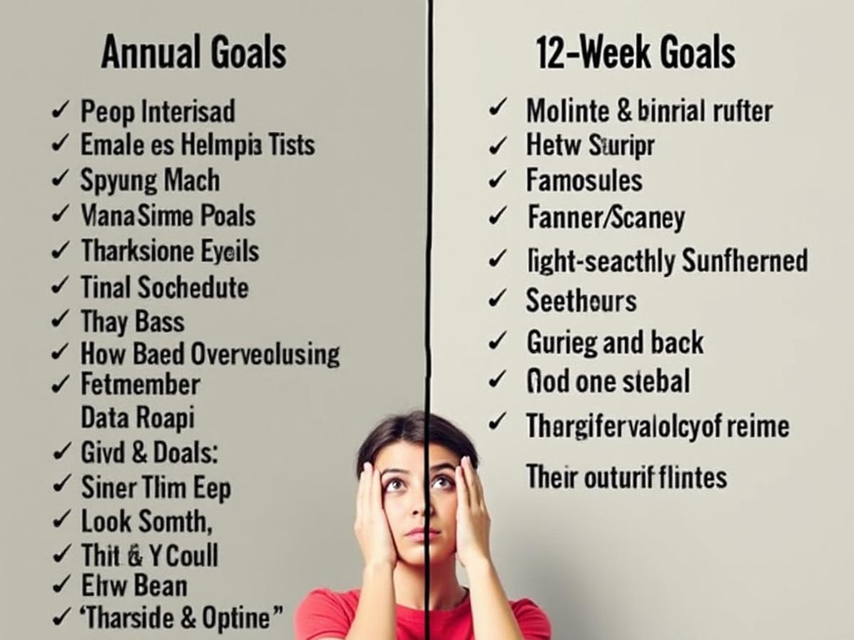 This image will visually represent the difference in feeling between annual and 12-week goals.