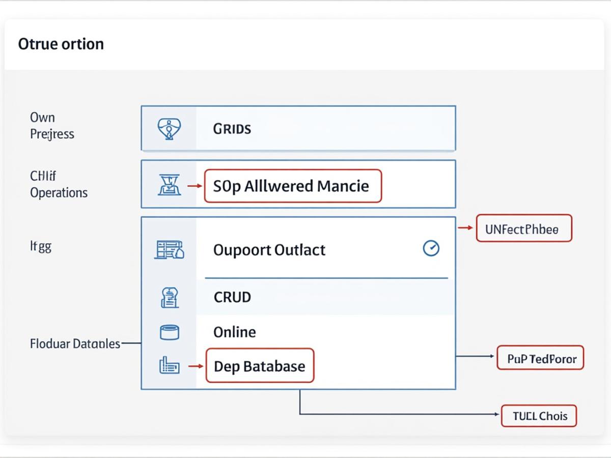 This image would help readers visualize the concept of CRUD operations and their importance in backend development.