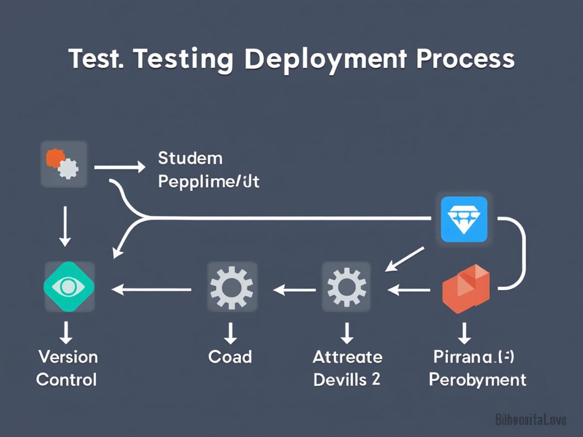 This image would help readers visualize the final steps of testing and deployment.