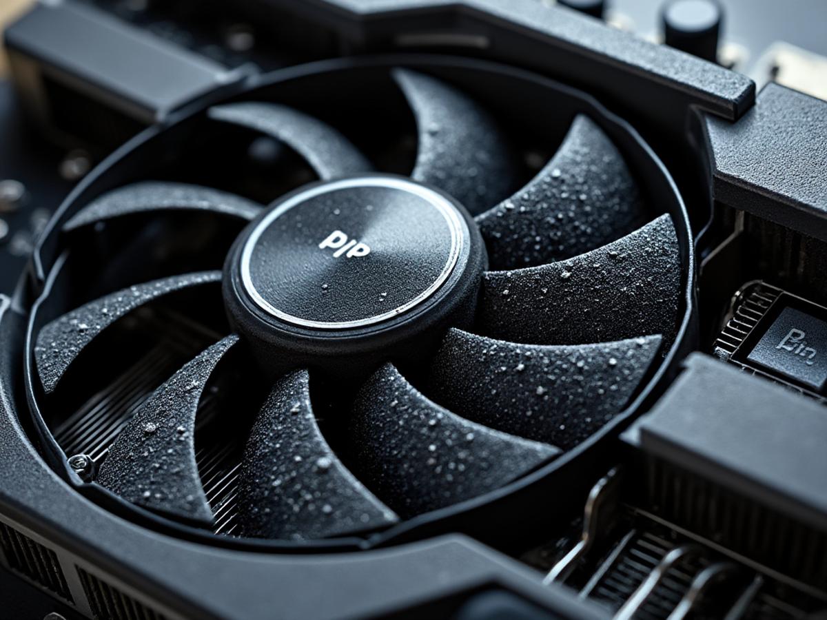 To visually demonstrate the problem of dust buildup on a GPU.