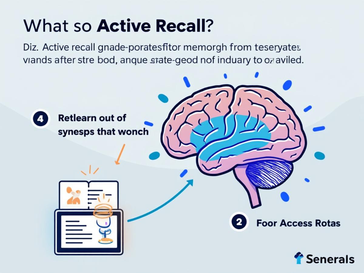 To visually represent the concept of active recall and its impact on memory.