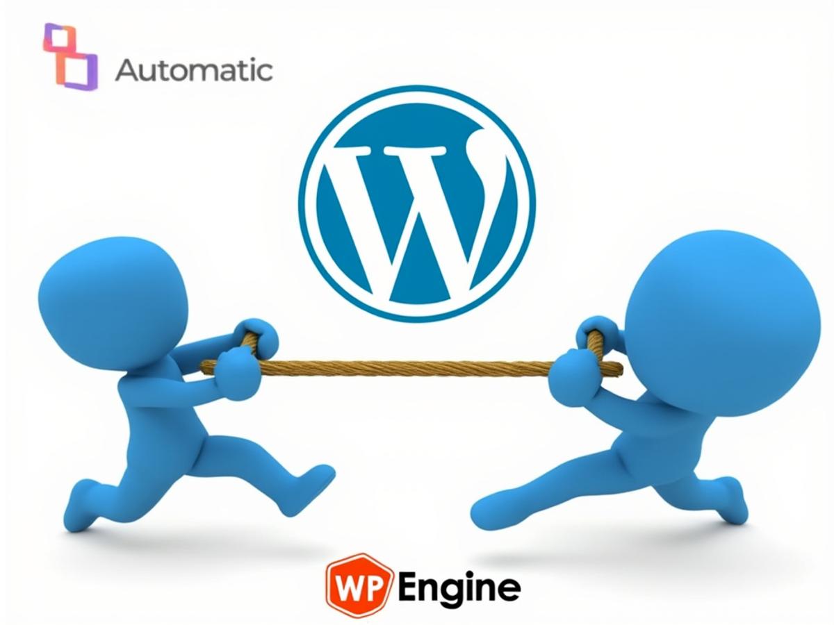 This image illustrates the power struggle between the two companies.