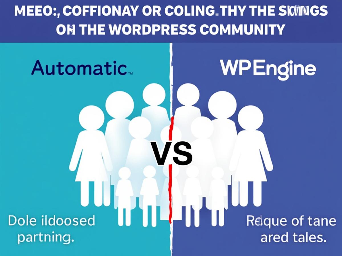 This image represents the division within the WordPress community caused by the conflict.