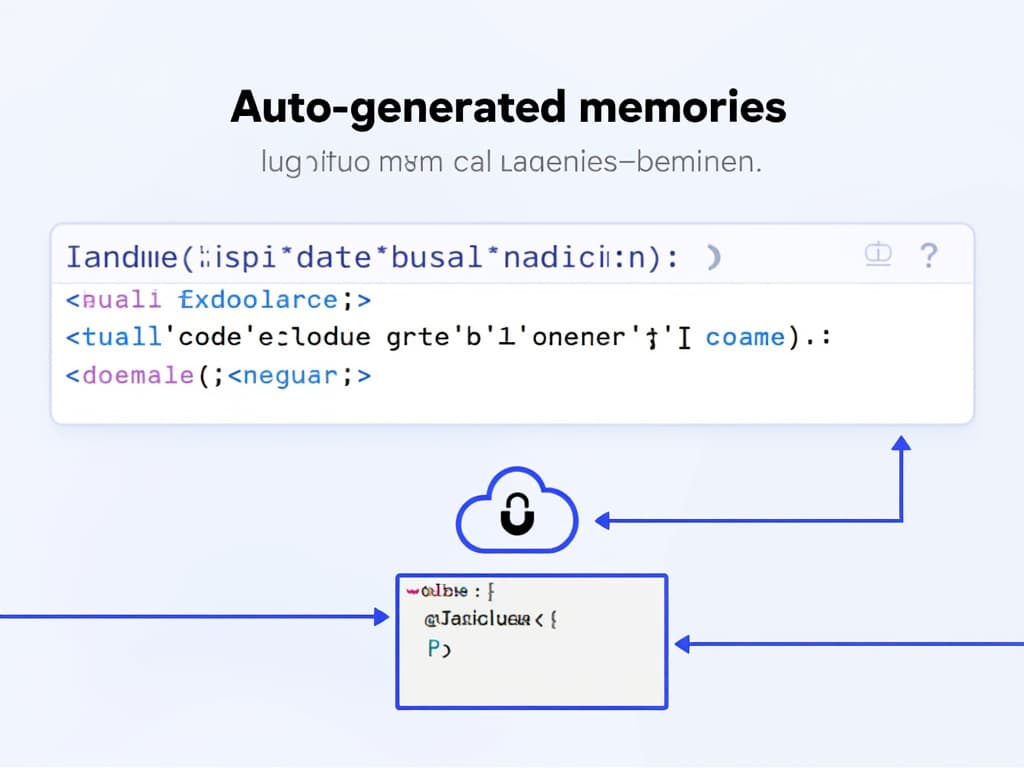 To illustrate the concept of auto-generated memories and their persistent nature.