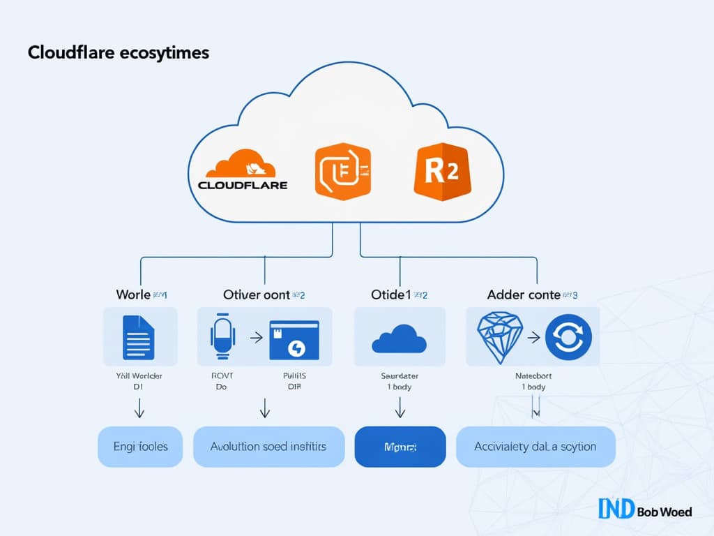A visual representation of the Cloudflare ecosystem would help readers understand how the different components work together.