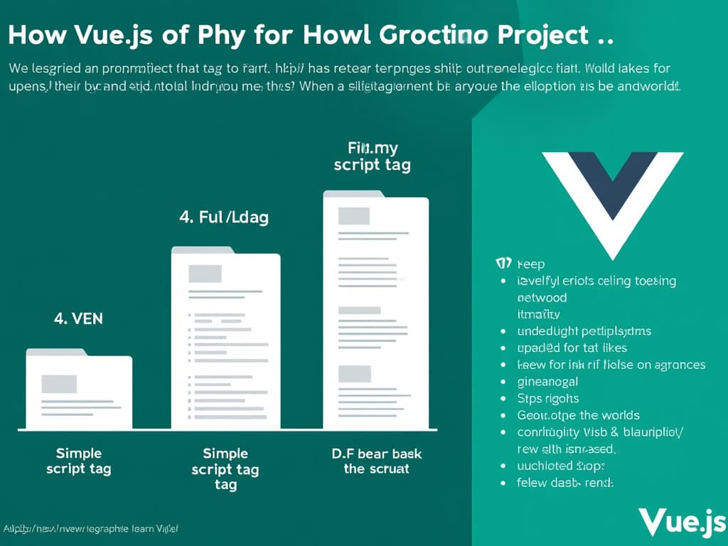 A visual representation of Vue.js integration can demonstrate its ease of use in both new and existing projects.