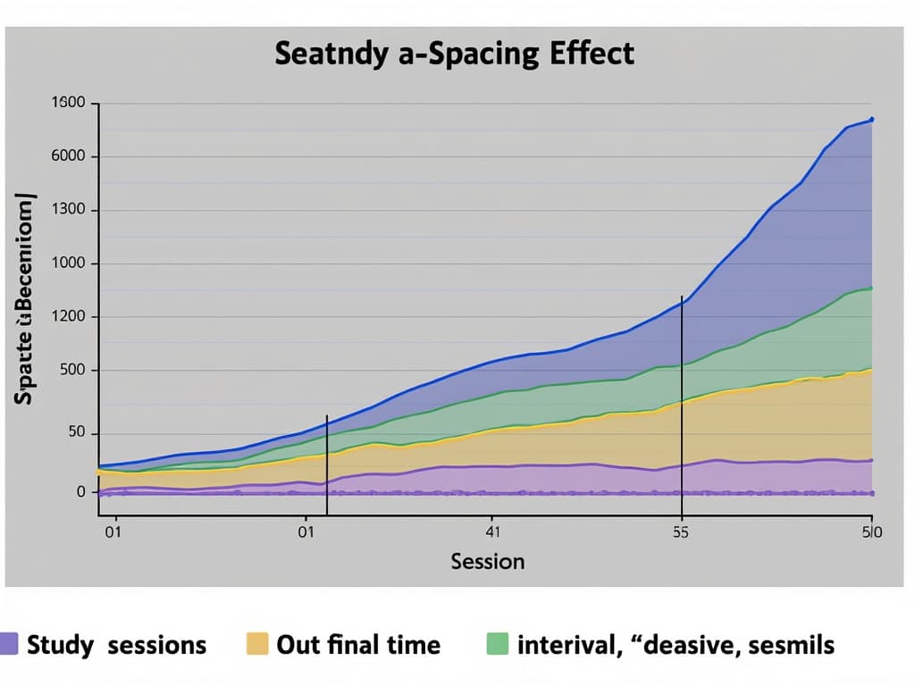 To illustrate the concept of spaced repetition and its effectiveness for long-term retention.