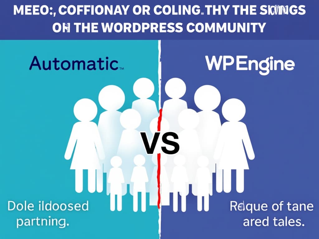 This image represents the division within the WordPress community caused by the conflict.
